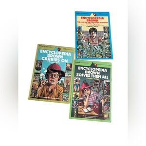 Vintage Paperback Encyclopedia Brown (3) Detective Fiction by Donald J. Sobol